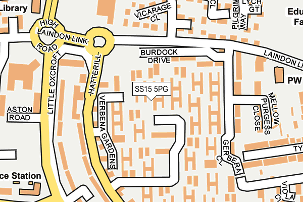 SS15 5PG map - OS OpenMap – Local (Ordnance Survey)