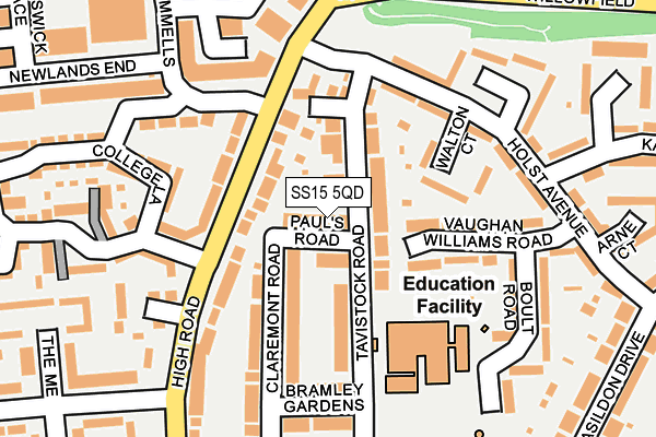 SS15 5QD map - OS OpenMap – Local (Ordnance Survey)