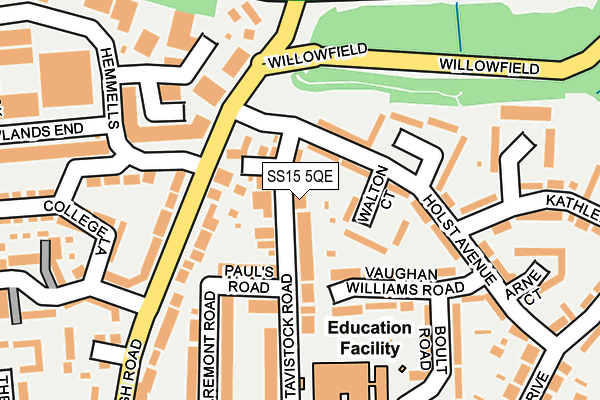 SS15 5QE map - OS OpenMap – Local (Ordnance Survey)