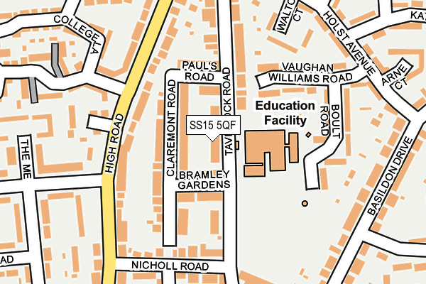 SS15 5QF map - OS OpenMap – Local (Ordnance Survey)