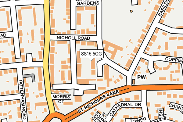 SS15 5QG map - OS OpenMap – Local (Ordnance Survey)
