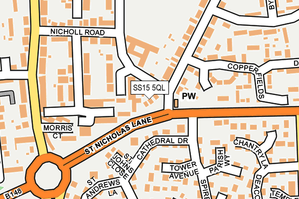 SS15 5QL map - OS OpenMap – Local (Ordnance Survey)