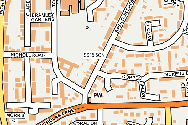 SS15 5QN map - OS OpenMap – Local (Ordnance Survey)