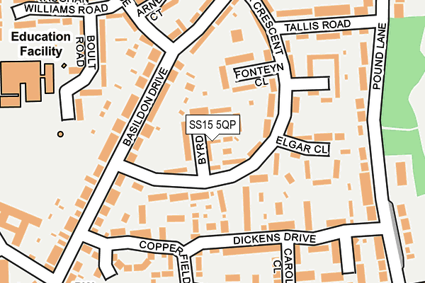 SS15 5QP map - OS OpenMap – Local (Ordnance Survey)