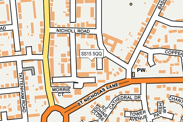 SS15 5QQ map - OS OpenMap – Local (Ordnance Survey)