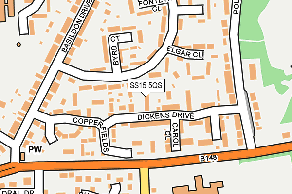 SS15 5QS map - OS OpenMap – Local (Ordnance Survey)