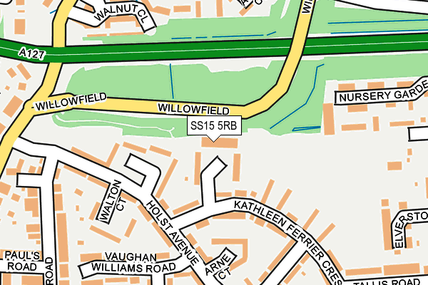 SS15 5RB map - OS OpenMap – Local (Ordnance Survey)