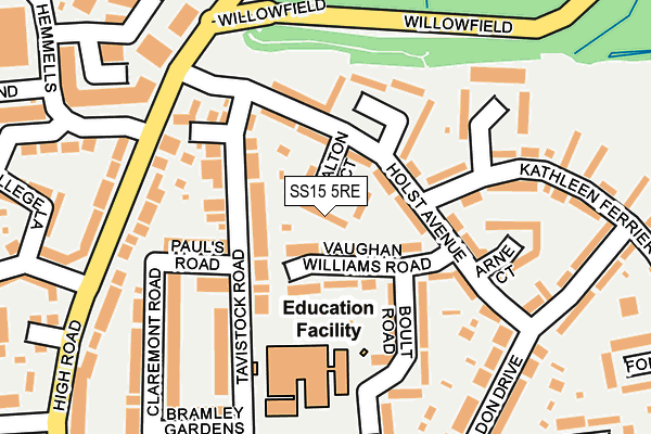 SS15 5RE map - OS OpenMap – Local (Ordnance Survey)