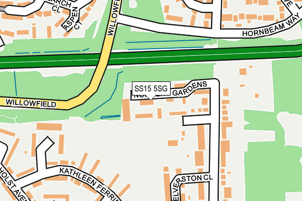 SS15 5SG map - OS OpenMap – Local (Ordnance Survey)