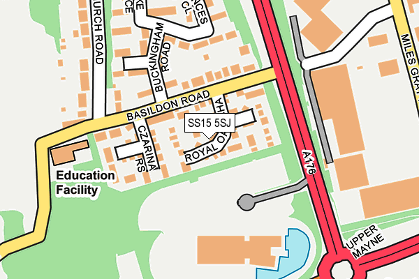 SS15 5SJ map - OS OpenMap – Local (Ordnance Survey)