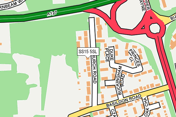 SS15 5SL map - OS OpenMap – Local (Ordnance Survey)