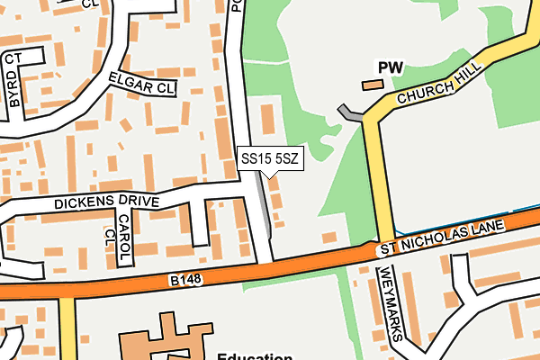 SS15 5SZ map - OS OpenMap – Local (Ordnance Survey)