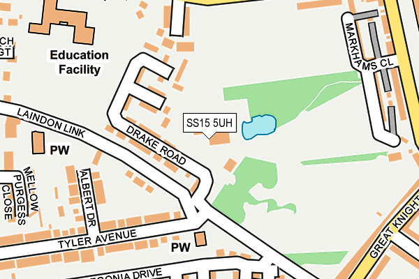 SS15 5UH map - OS OpenMap – Local (Ordnance Survey)