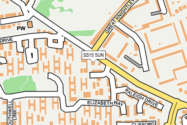SS15 5UN map - OS OpenMap – Local (Ordnance Survey)