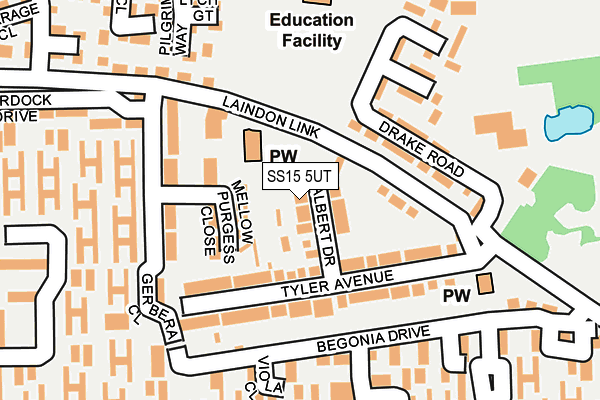 SS15 5UT map - OS OpenMap – Local (Ordnance Survey)