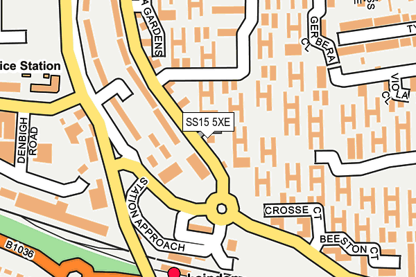 SS15 5XE map - OS OpenMap – Local (Ordnance Survey)