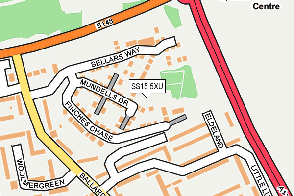 SS15 5XU map - OS OpenMap – Local (Ordnance Survey)