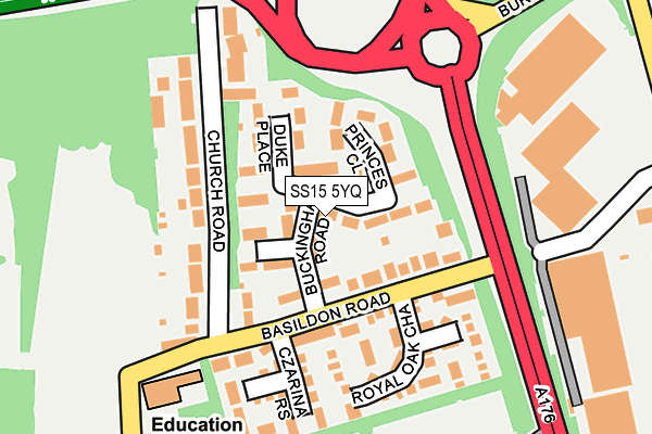 SS15 5YQ map - OS OpenMap – Local (Ordnance Survey)