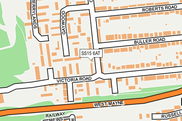 SS15 6AT map - OS OpenMap – Local (Ordnance Survey)