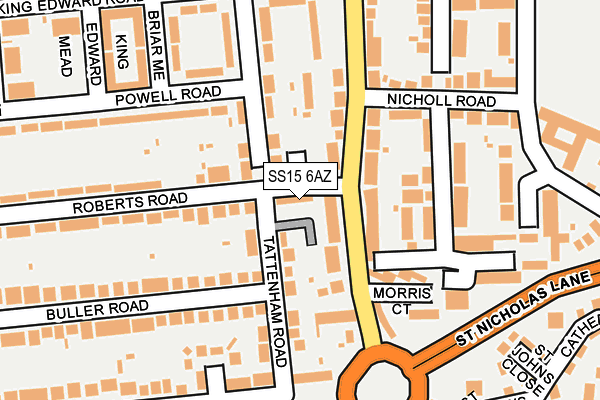 SS15 6AZ map - OS OpenMap – Local (Ordnance Survey)
