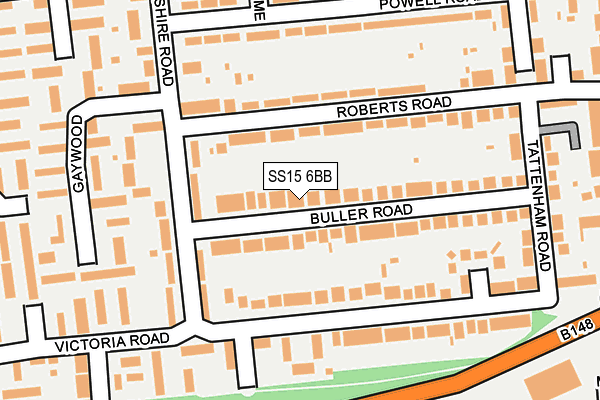 SS15 6BB map - OS OpenMap – Local (Ordnance Survey)