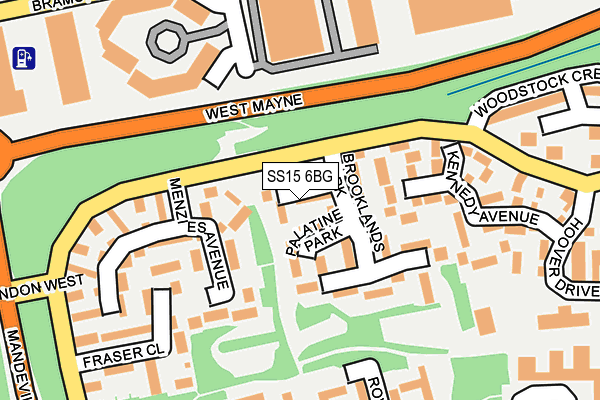 SS15 6BG map - OS OpenMap – Local (Ordnance Survey)