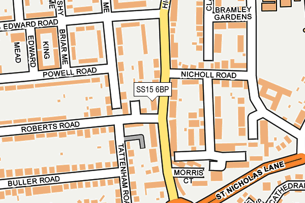 SS15 6BP map - OS OpenMap – Local (Ordnance Survey)