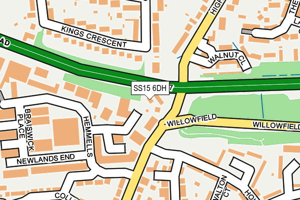 SS15 6DH map - OS OpenMap – Local (Ordnance Survey)