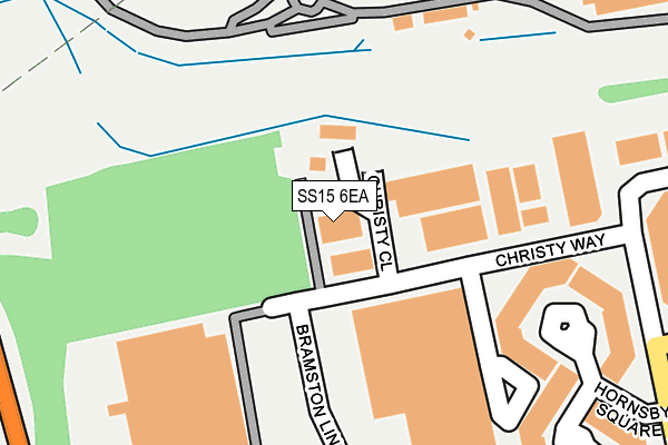 SS15 6EA map - OS OpenMap – Local (Ordnance Survey)