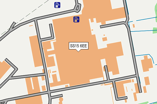 SS15 6EE map - OS OpenMap – Local (Ordnance Survey)
