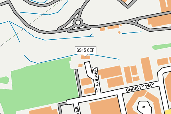 SS15 6EF map - OS OpenMap – Local (Ordnance Survey)