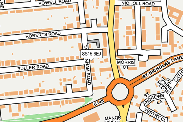 SS15 6EJ map - OS OpenMap – Local (Ordnance Survey)
