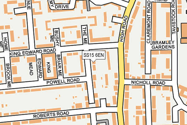 SS15 6EN map - OS OpenMap – Local (Ordnance Survey)