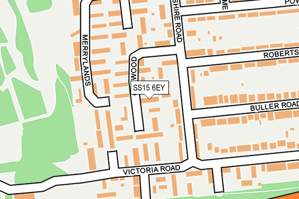 SS15 6EY map - OS OpenMap – Local (Ordnance Survey)