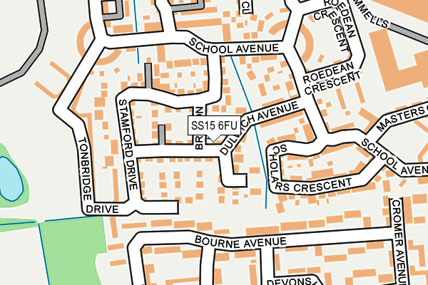 SS15 6FU map - OS OpenMap – Local (Ordnance Survey)
