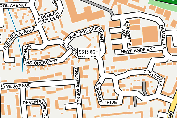 SS15 6GH map - OS OpenMap – Local (Ordnance Survey)