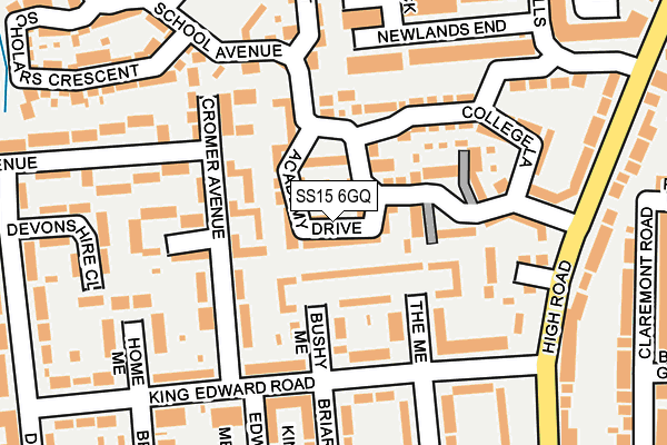 SS15 6GQ map - OS OpenMap – Local (Ordnance Survey)