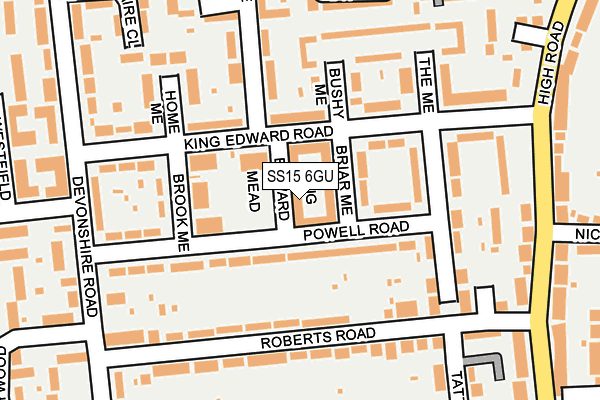 SS15 6GU map - OS OpenMap – Local (Ordnance Survey)
