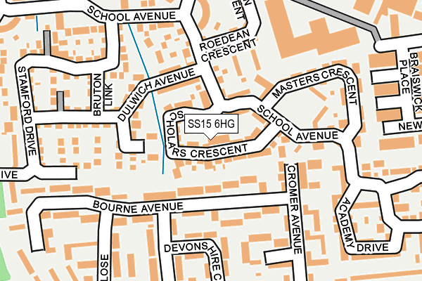 SS15 6HG map - OS OpenMap – Local (Ordnance Survey)