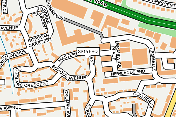 SS15 6HQ map - OS OpenMap – Local (Ordnance Survey)