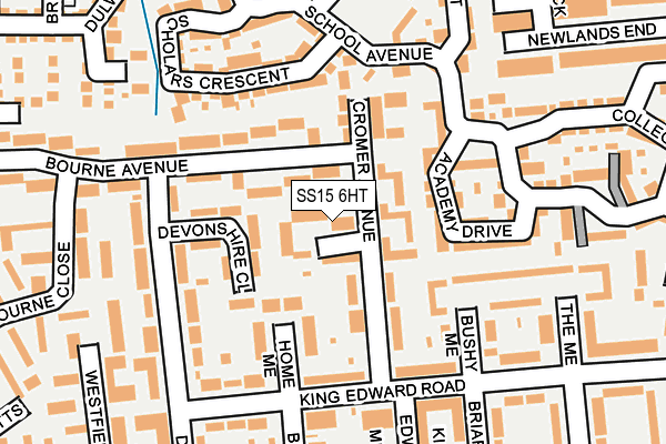 SS15 6HT map - OS OpenMap – Local (Ordnance Survey)