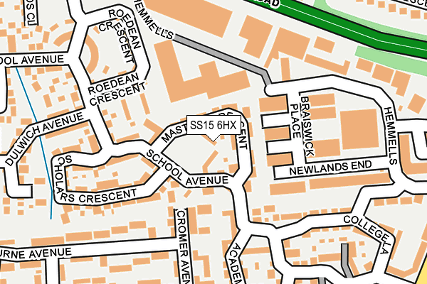 SS15 6HX map - OS OpenMap – Local (Ordnance Survey)