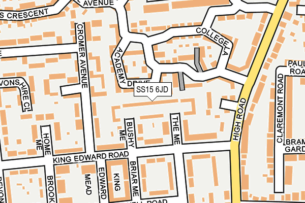 SS15 6JD map - OS OpenMap – Local (Ordnance Survey)