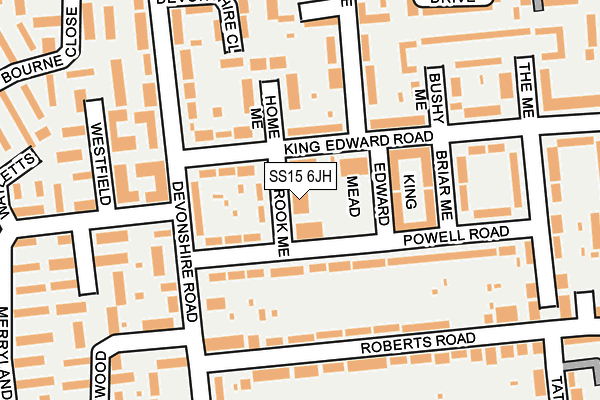 SS15 6JH map - OS OpenMap – Local (Ordnance Survey)