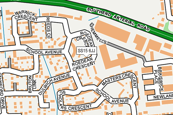 SS15 6JJ map - OS OpenMap – Local (Ordnance Survey)