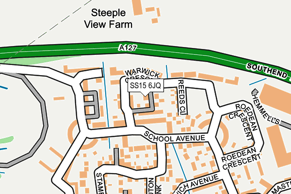 SS15 6JQ map - OS OpenMap – Local (Ordnance Survey)