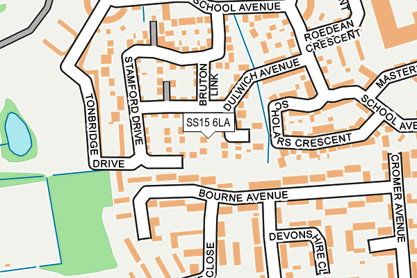 SS15 6LA map - OS OpenMap – Local (Ordnance Survey)