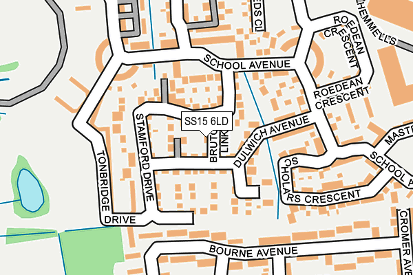 SS15 6LD map - OS OpenMap – Local (Ordnance Survey)