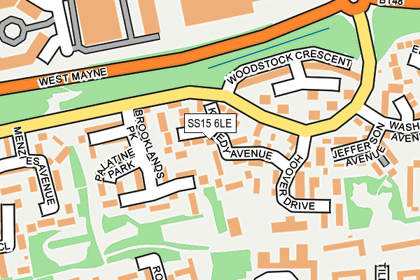 SS15 6LE map - OS OpenMap – Local (Ordnance Survey)