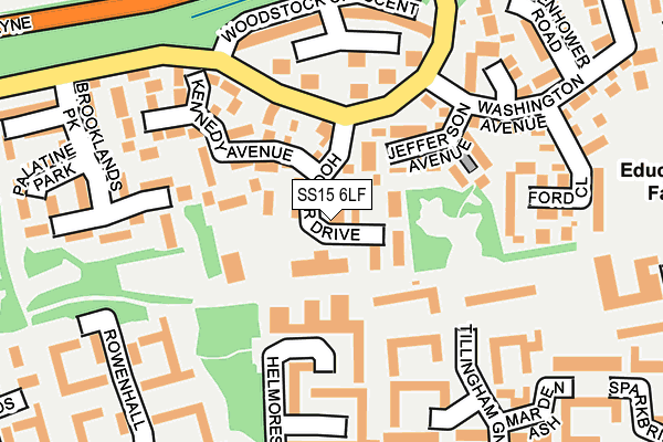 SS15 6LF map - OS OpenMap – Local (Ordnance Survey)